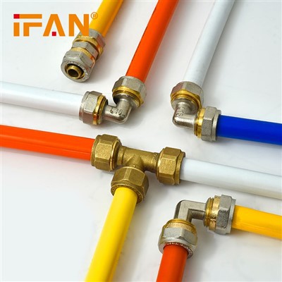 IFAN PEX Brass Color Socket Compression Fitting